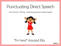Punctuating Direct Speech - Years 3 and 4
